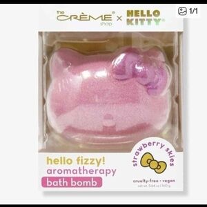 The Creme Shop Hello Kitty Strawberry Skies Bath Bomb- NEW